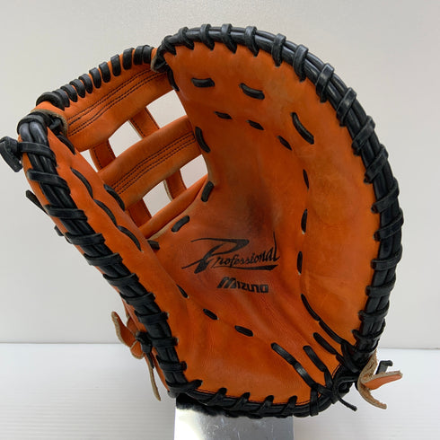ミズノ MIZUNO プロフェッショナル 軟式 大人 一般 ファーストミット 一塁手 グローブ グラブ 右投げ 中古品 野球 6584