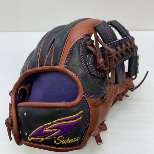 桜グラブ スタンダード オーダー 軟式 大人 一般 内野手用 グローブ グラブ 右投げ 中古品 野球 7371