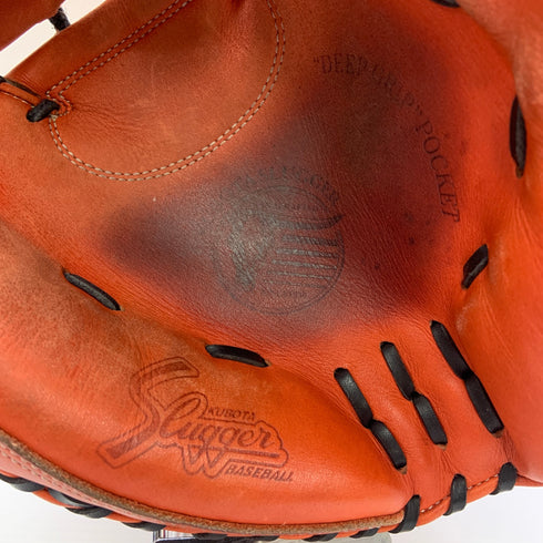久保田スラッガー KUBOTA SLUGGER 軟式 大人 一般 キャッチャーミット 捕手 グローブ グラブ 右投げ オーダー 中古品 グローブ袋付き 野球 9790