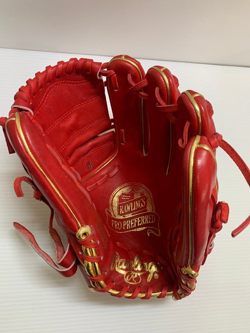 中古品 ローリングス Rawlings プロプリファード オーダー 硬式 内野手用グローブ GHMSOGPR 刺繡有り 3617