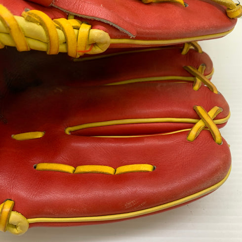 アクセフ×ベルガード 軟式 大人 一般 投手用 グローブ ピッチャー グラブ 右投げ 中古品 野球 1269