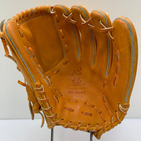 ハイゴールド HI-GOLD 心極 KKG-5001 軟式 大人 一般 投手用 グローブ ピッチャー グラブ 右投げ 中古品 野球 9087