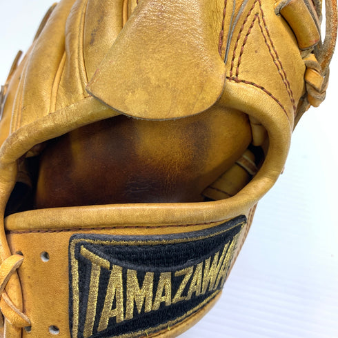 玉澤 TAMAZAWA タマザワ DELUXE-001 硬式 大人 一般 投手用 グローブ ピッチャー グラブ 右投げ 中古品 野球 9725