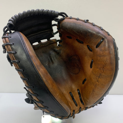 ハタケヤマ HATAKEYAMA 硬式 大人 一般 キャッチャーミット 捕手 グローブ グラブ 右投げ オーダー 中古品 野球 9350