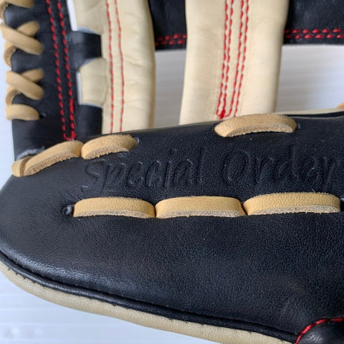 中古品 アトムズ ATOMS 軟式 オーダー 内野手用グローブ 指リング 刺繍有り 5125