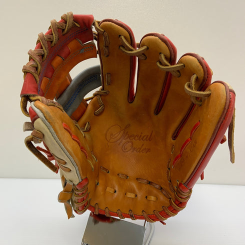 ベースマン BASEMAN BM スペシャルオーダー 軟式 大人 一般 内野手用 グローブ グラブ 右投げ 中古品 野球 8233