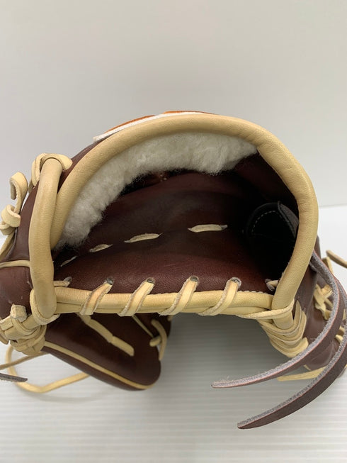 中古品 アサダスポーツ オーダー 硬式 内野手用 グローブ 刺繍入り 3877
