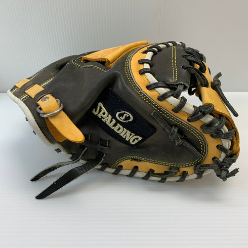 SPALDING 軟式 大人 一般 キャッチャーミット 捕手 グローブ グラブ 右投げ SPMN-52 中古品 野球 7046