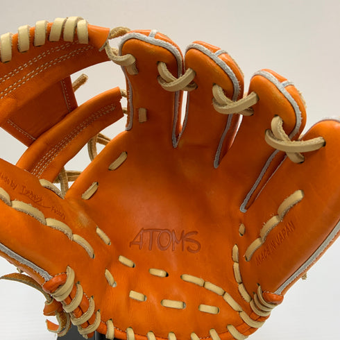 アトムズ ATOMS 日本製 硬式 大人 一般 内野手用 グローブ グラブ 右投げ 中古品 箱・グローブ袋付き 野球 7048