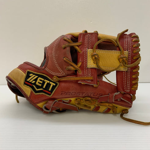 ゼット ZETT プロステイタス オーダー 軟式 大人 一般 内野手用 グローブ グラブ 右投げ BRGPRO 中古品 野球 7065