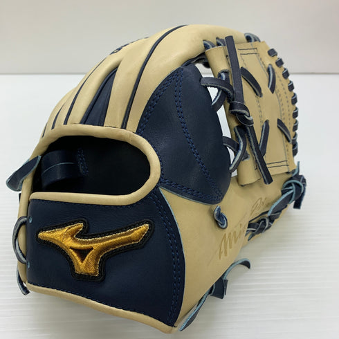 ミズノ MIZUNO ミズノプロ オーダー HAGA 軟式 大人 一般 内野手用 グローブ グラブ 右投げ 耕作印 中古品 グローブ袋付き 野球 7478