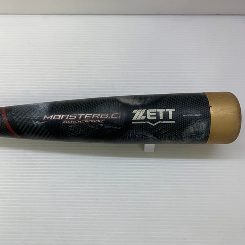 ゼット ZETT モンスターブラックキャノン 軟式 大人 一般 FRP製バット BCT31384 ミドルバランス 中古 野球 7780