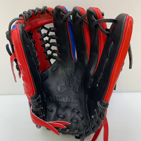 ウィルソン Wilson ベア 軟式 大人 一般 オールラウンド グローブ グラブ 右投げ 中古品 グローブ袋付き 野球 8978